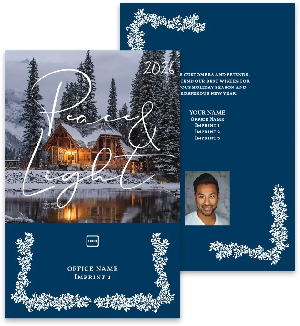 This is a 3¾" x 5¾" Marketing Insert called Rustic Peace printed in full color