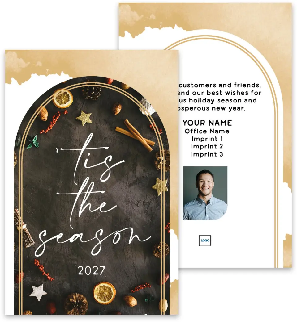 This is a 3¾" x 5¾" Marketing Insert called Seasonal Greeting printed in full color