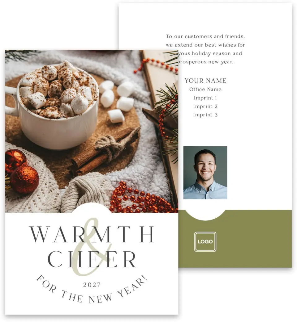 This is a 3¾" x 5¾" Marketing Insert called Warm and Cherry printed in full color