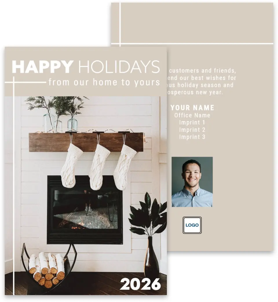 This is a 3¾" x 5¾" Marketing Insert called Cozy Stockings printed in full color