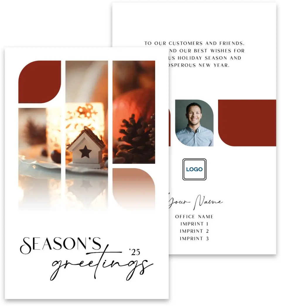 This is a 3¾" x 5¾" Marketing Insert called Holiday Glow printed in full color