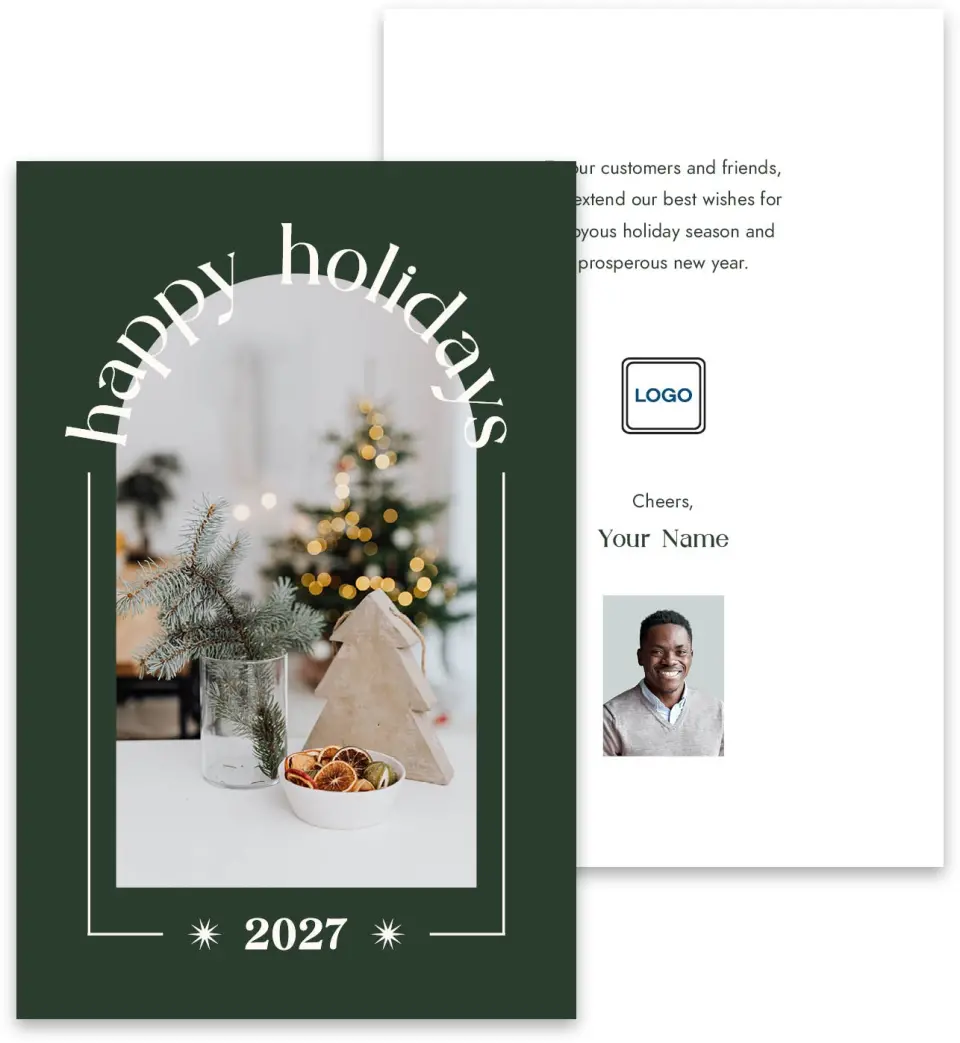 This is a 3¾" x 5¾" Marketing Insert called Rustic Evergreen printed in full color