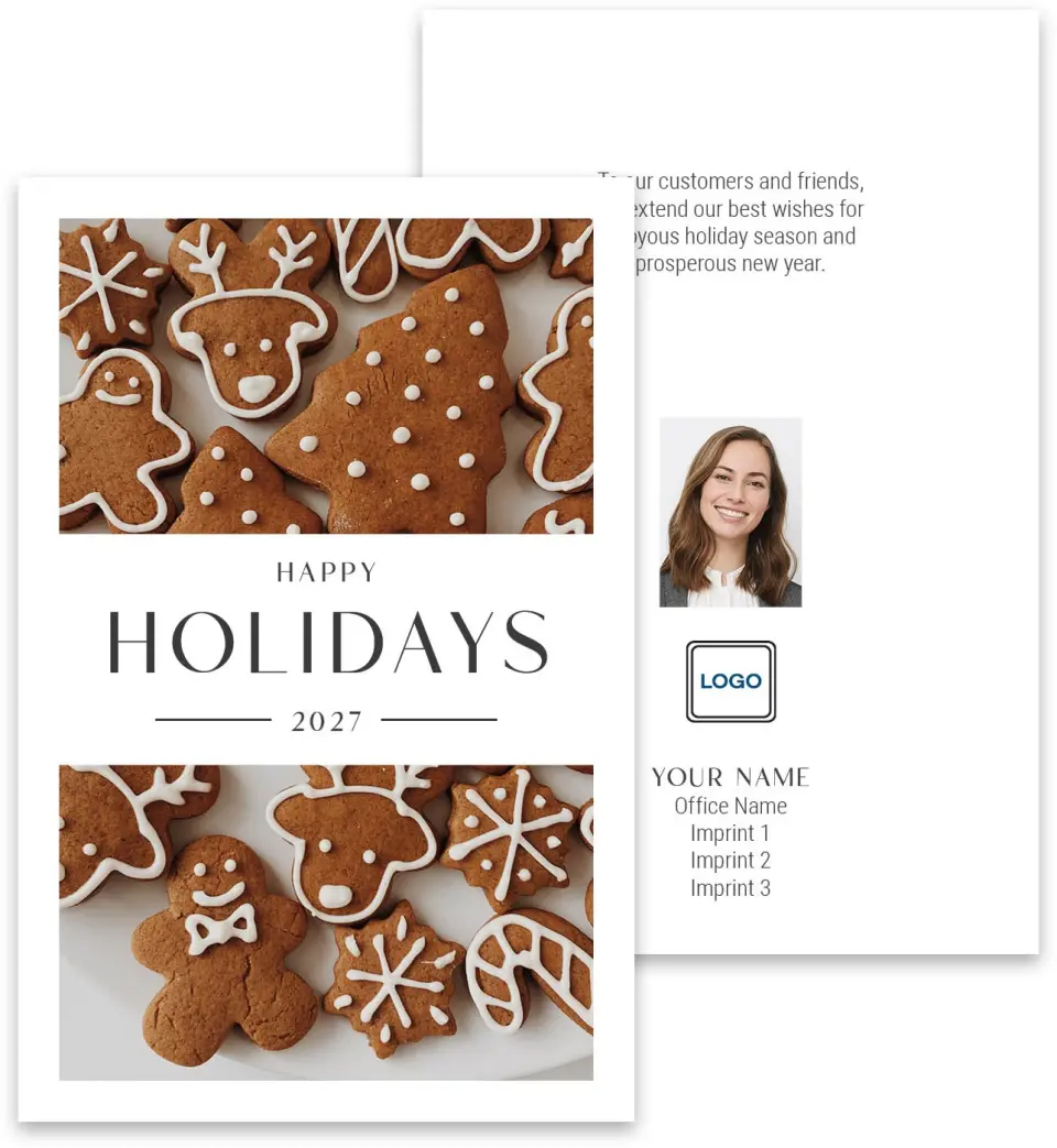 This is a 3¾" x 5¾" Marketing Insert called Gingerbread Delights printed in full color