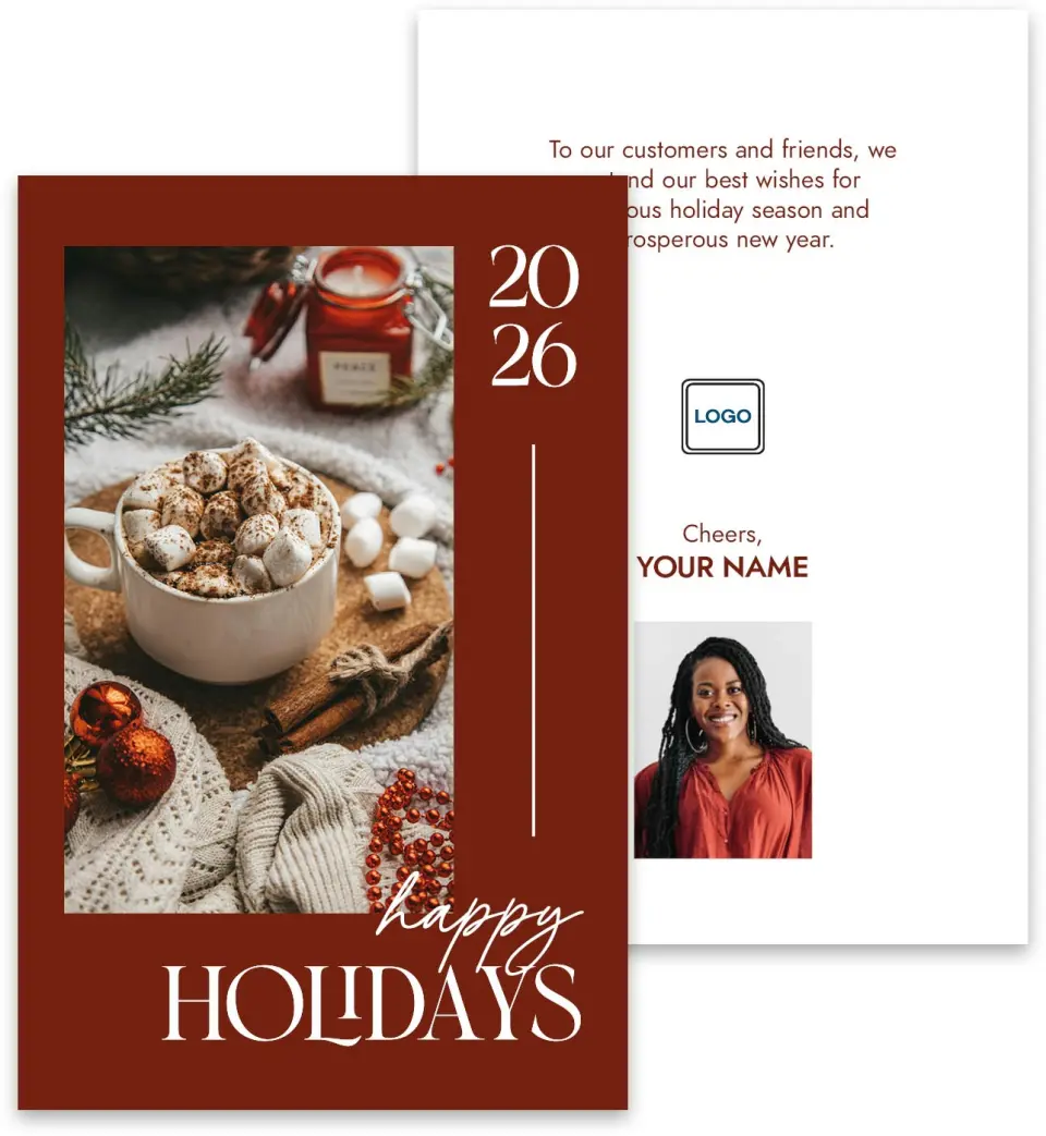 This is a 3¾" x 5¾" Marketing Insert called Cozy Cheer printed in full color