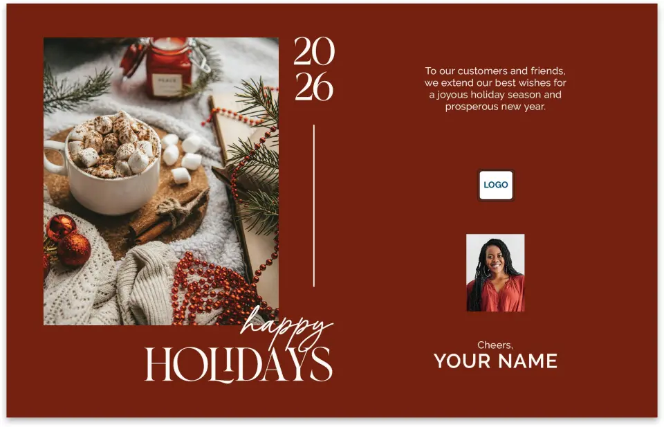 This is a 7" x 11" Marketing Insert called Cozy Cheer Calendar Inserts printed in full color