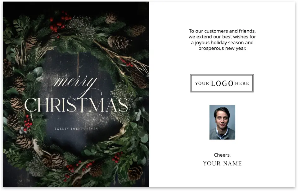 This is a 7" x 11" Marketing Insert called Merry Christmas Calendar Inserts printed in full color