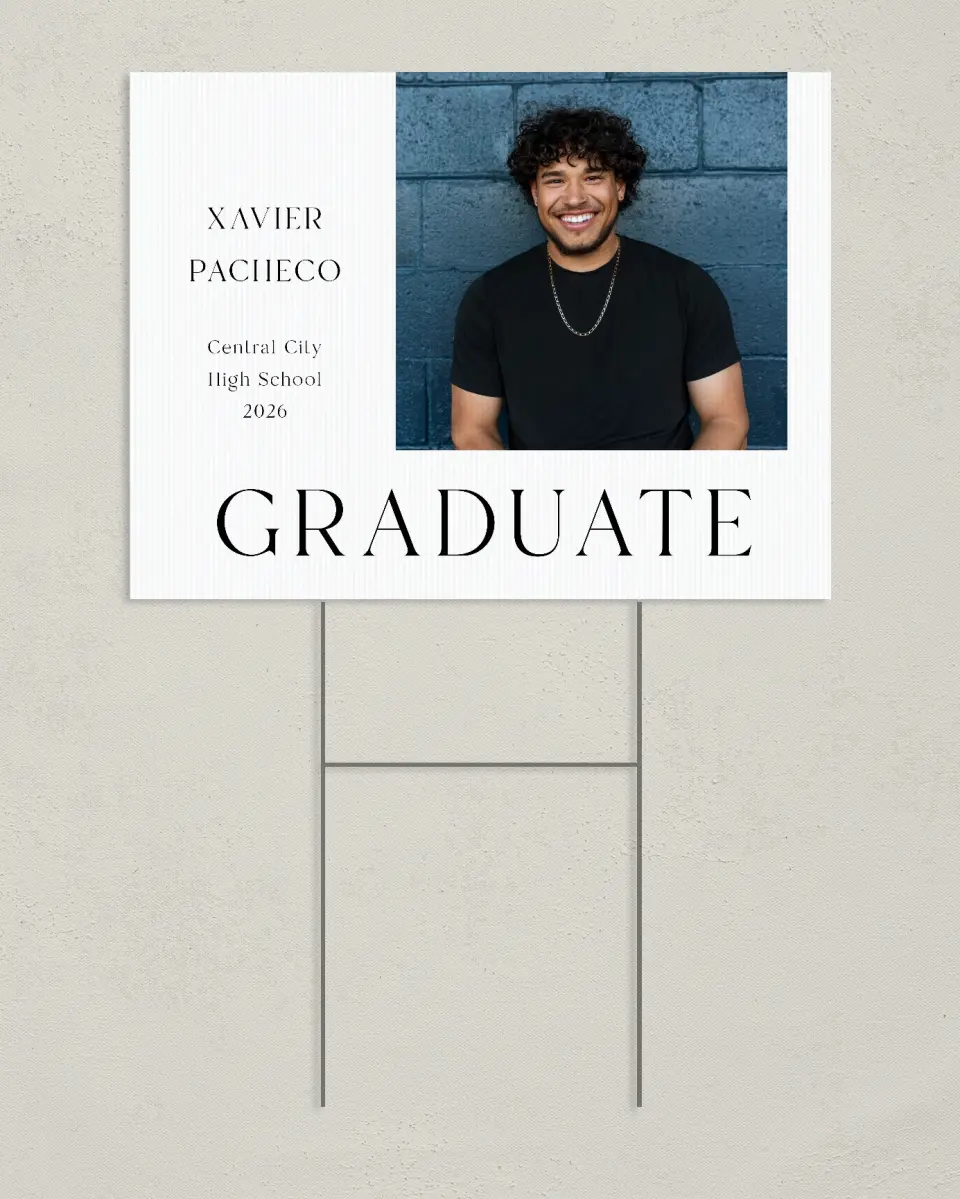 This is a 24" x 18" Welcome Grad Sign called Senior Spread printed in full color