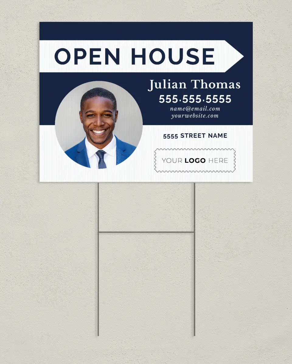 This is a 24" x 18" Business Yard Sign called Come on In printed in full color