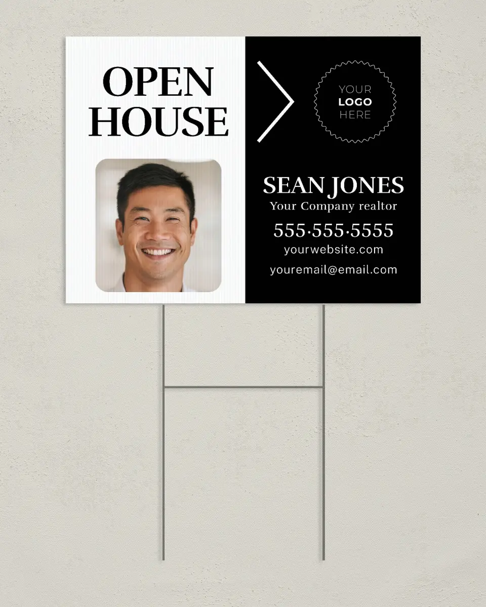 This is a 24" x 18" Business Yard Sign called Take a Look printed in full color