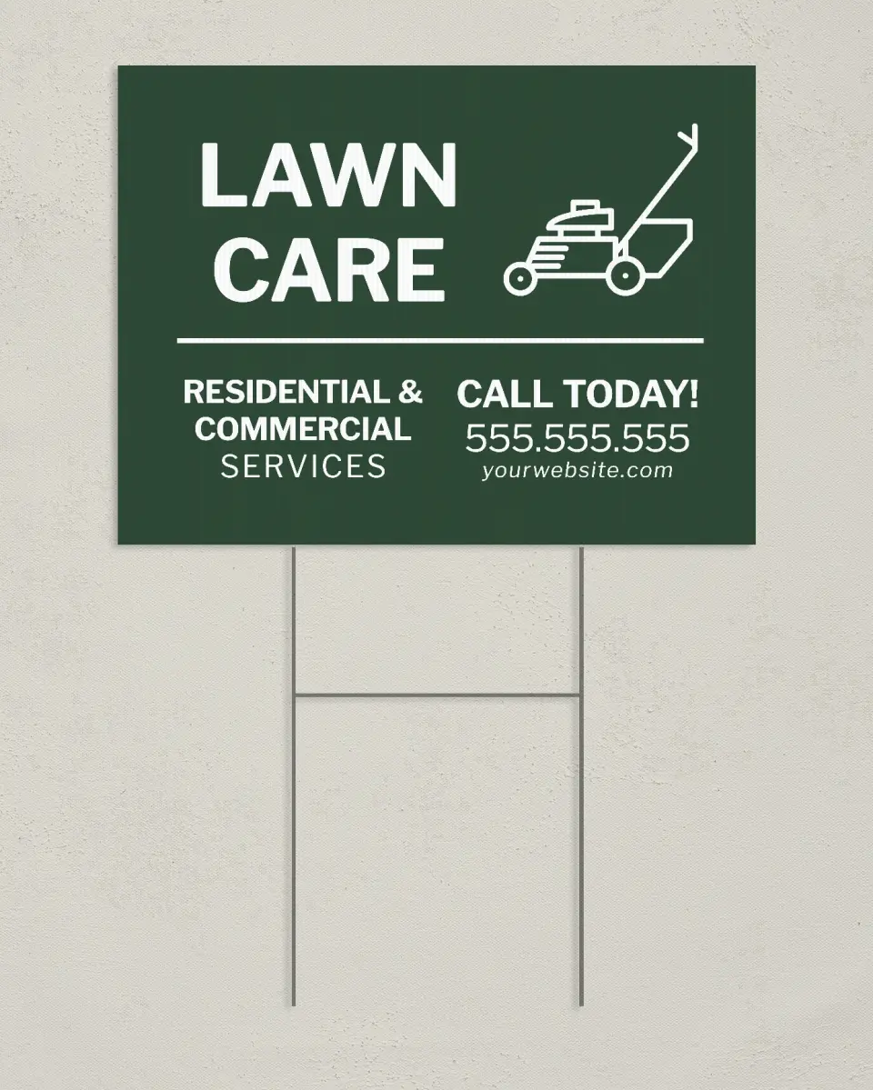 This is a 24" x 18" Business Yard Sign called Fresh Cut printed in full color