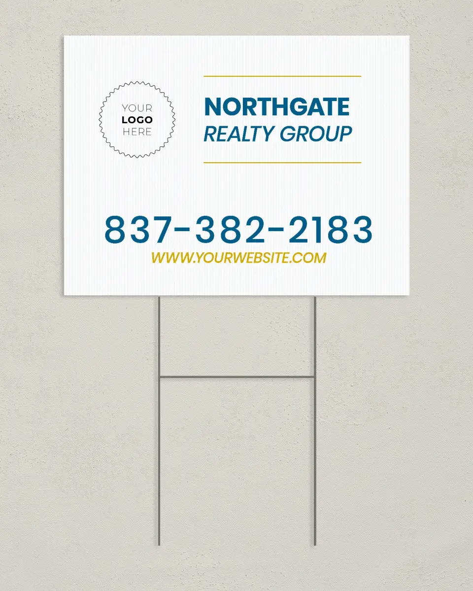 This is a 24" x 18" Business Yard Sign called Trusted Realtor printed in full color