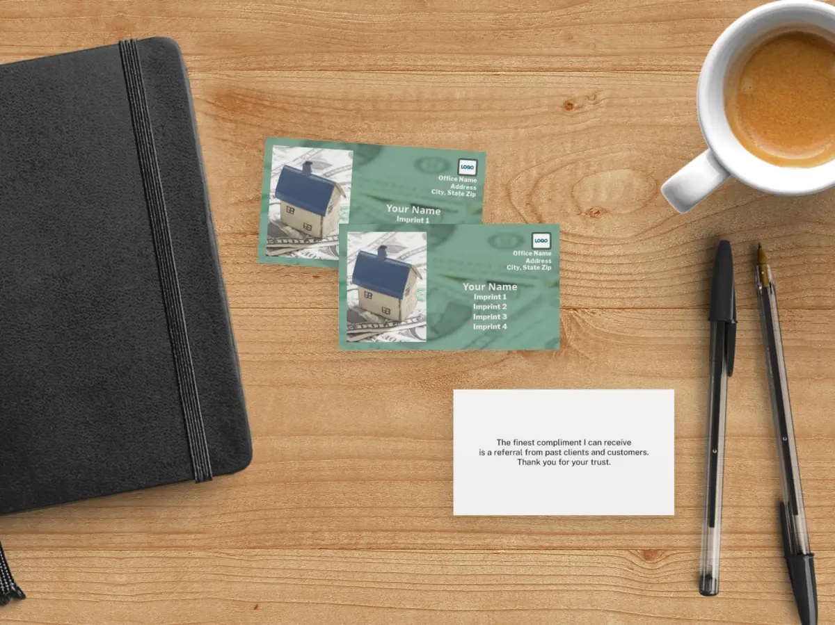 Paper Business Card Back View