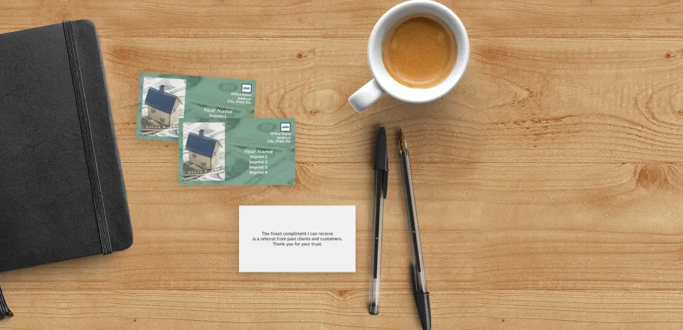 Paper Business Card Back View