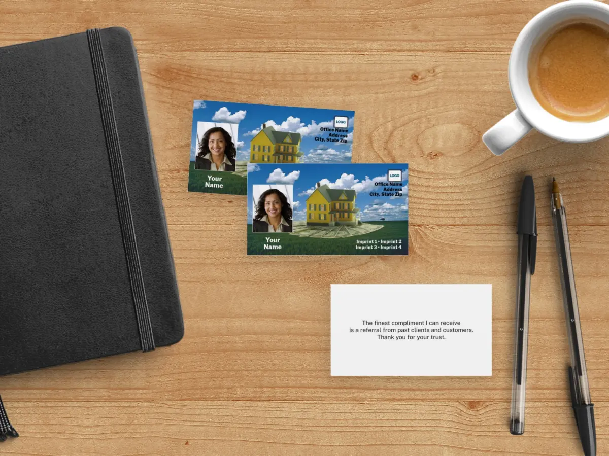 Paper Business Card Back View