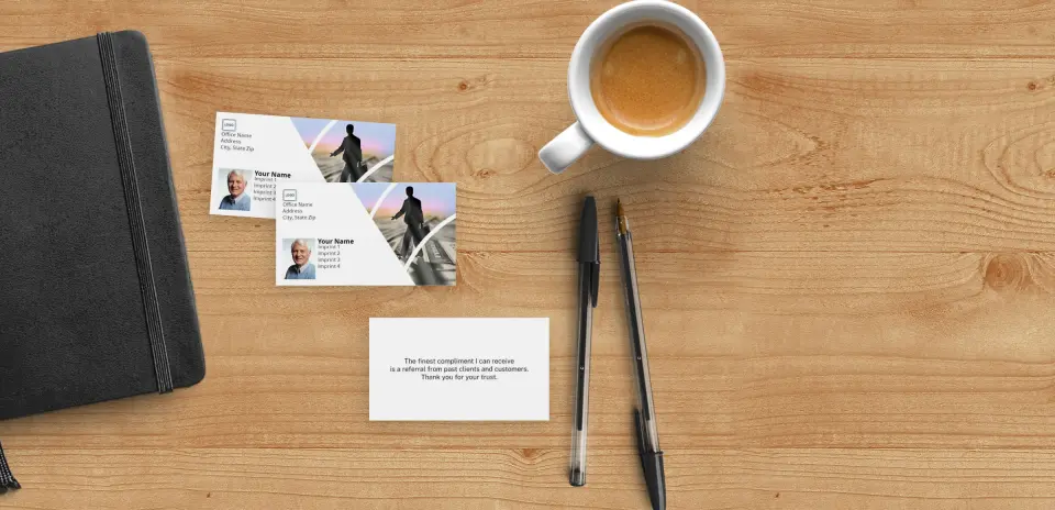 Paper Business Card Back View