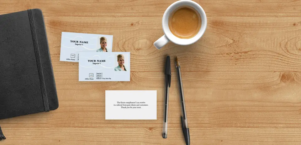 Paper Business Card Back View