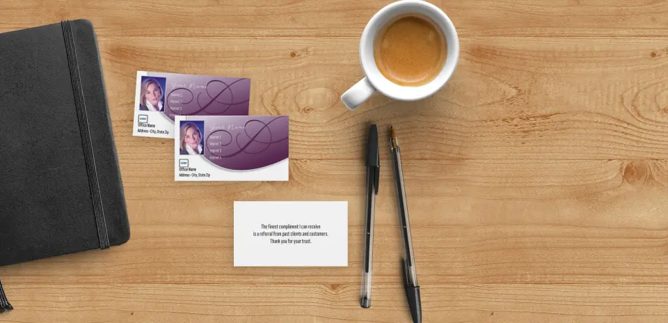 Paper Business Card Back View