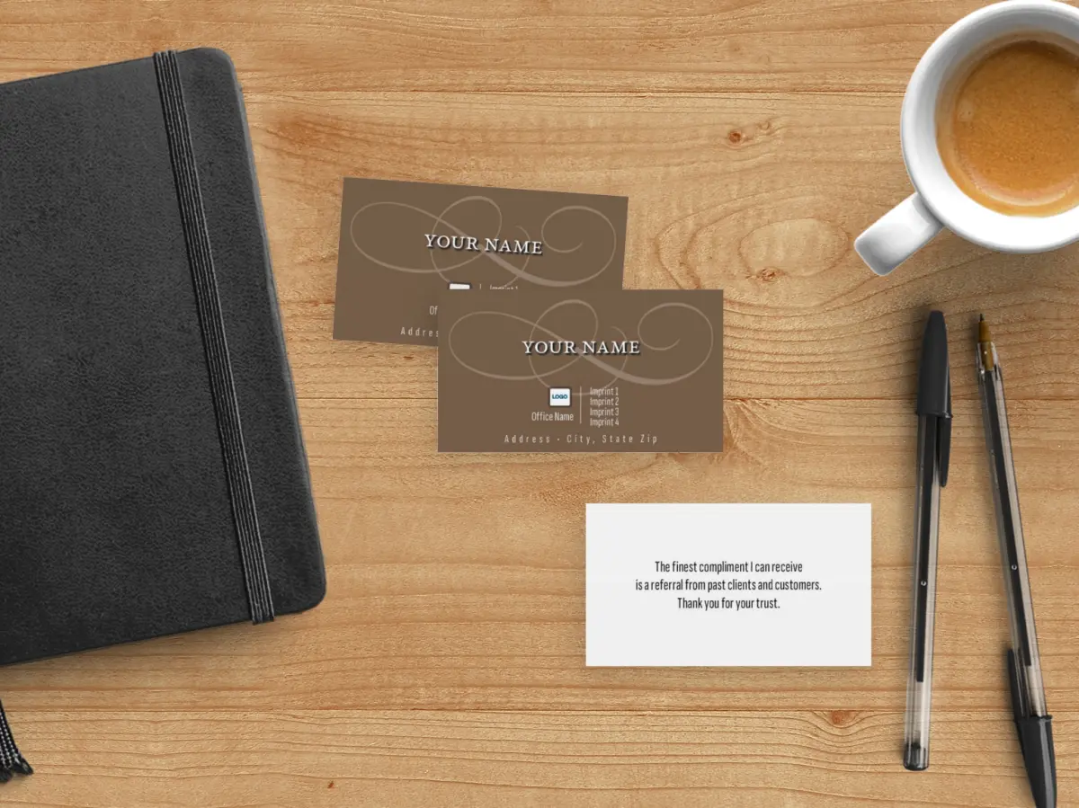Paper Business Card Back View