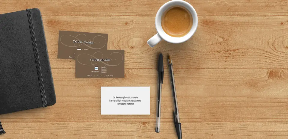 Paper Business Card Back View