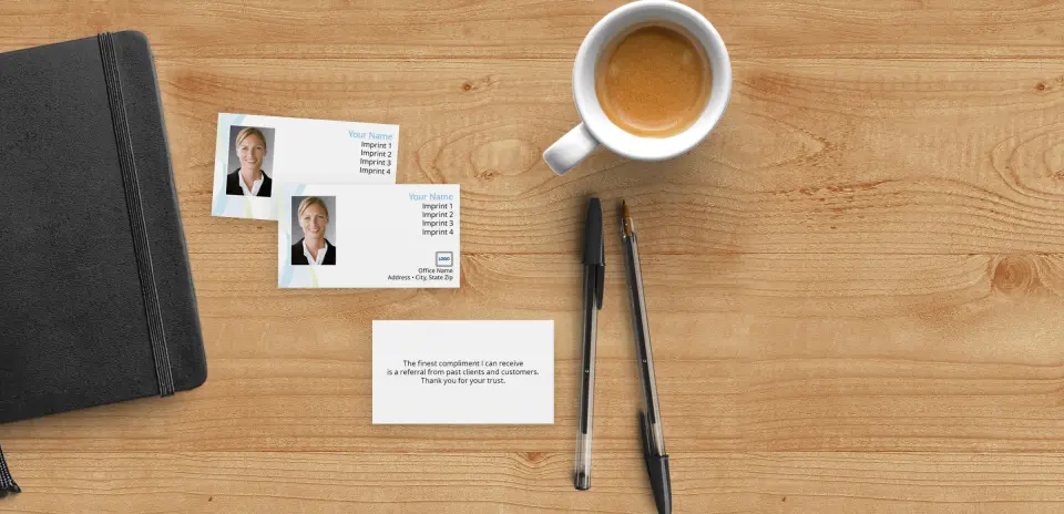 Paper Business Card Back View