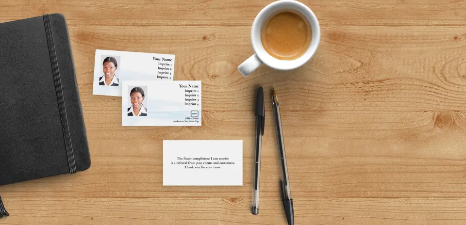 Paper Business Card Back View