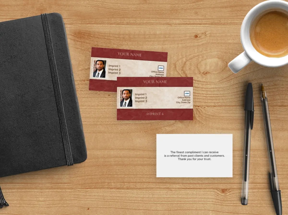 Paper Business Card Back View