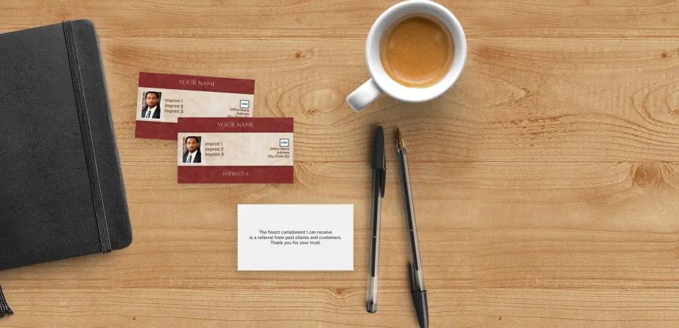 Paper Business Card Back View