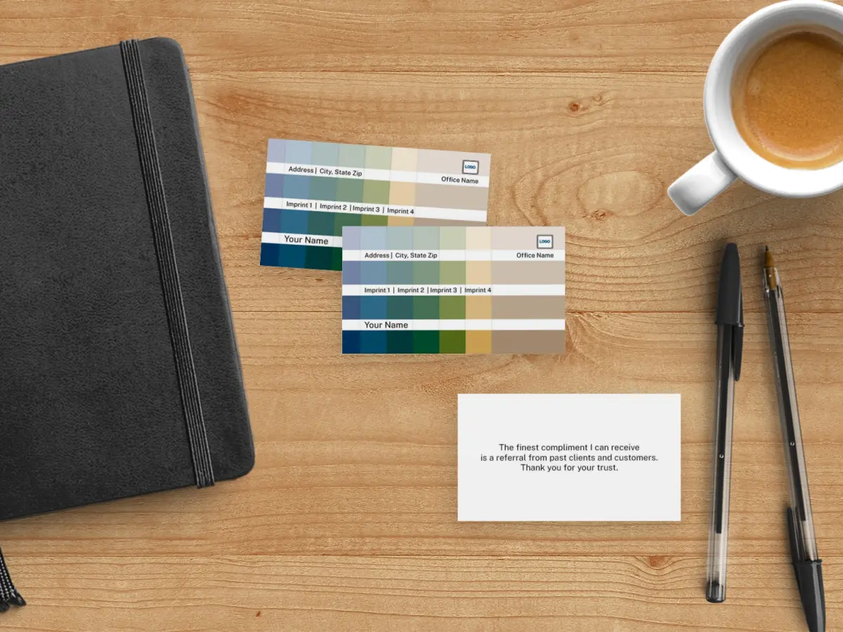 Paper Business Card Back View