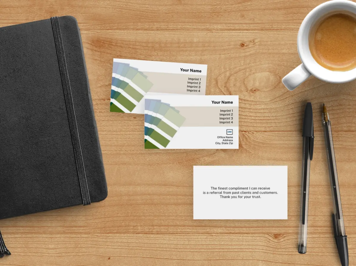 Paper Business Card Back View