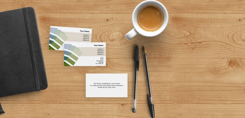 Paper Business Card Back View