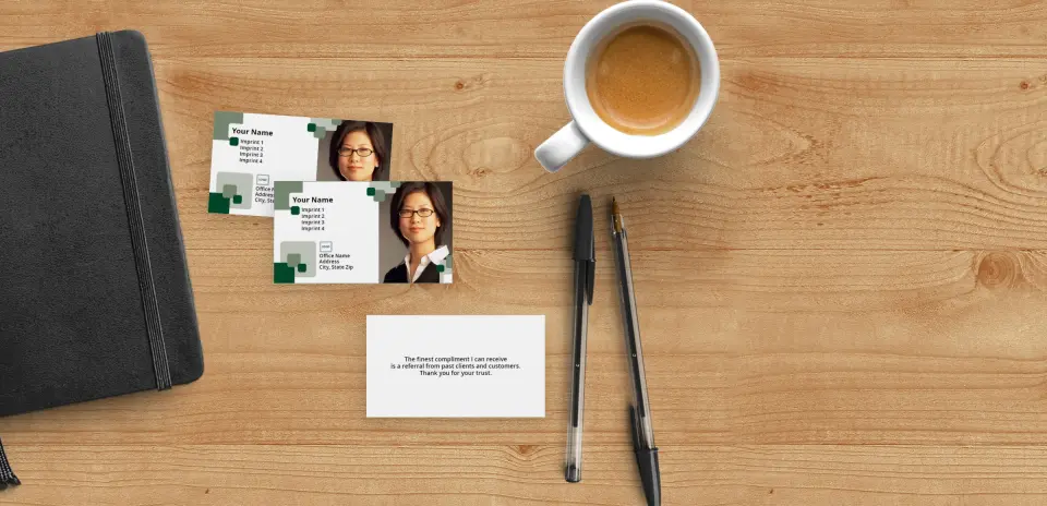 Paper Business Card Back View