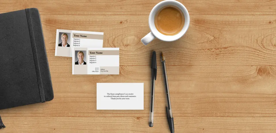 Paper Business Card Back View