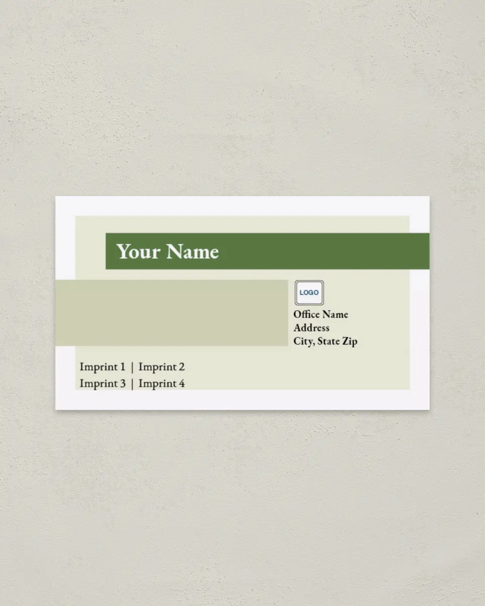 This is a 2" x 3½" Paper Business Card called Simple Color printed in full color on Soft Touch paper