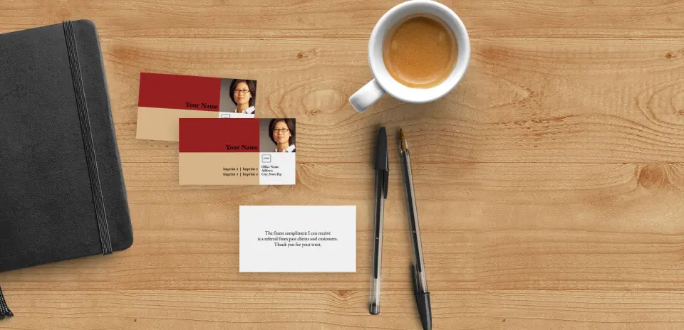 Paper Business Card Back View