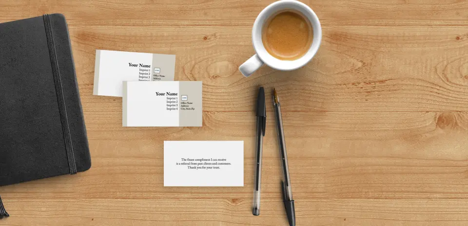Paper Business Card Back View