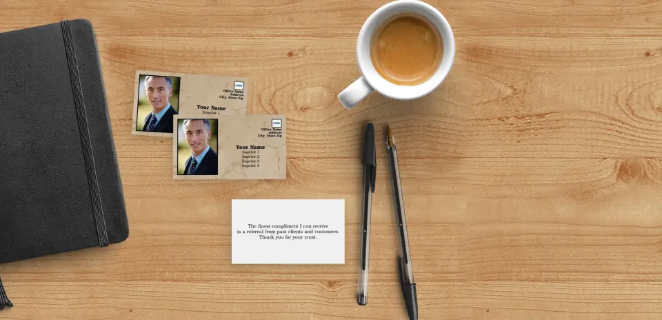 Paper Business Card Back View