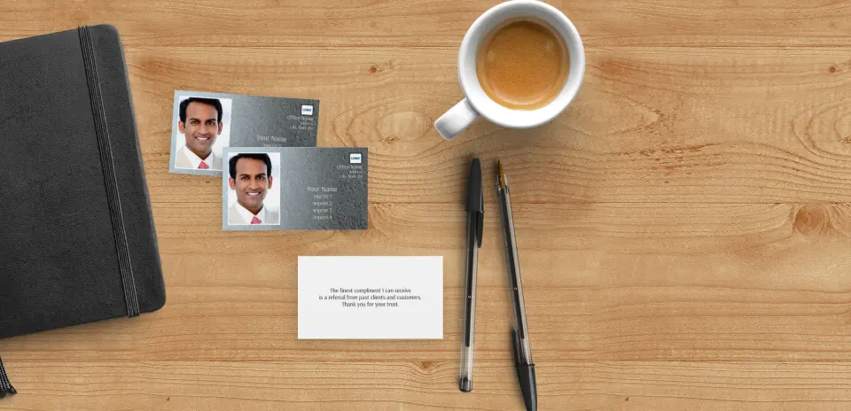 Paper Business Card Back View