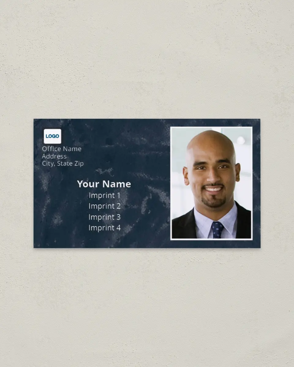 This is a 2" x 3½" Paper Business Card called Textured Brand printed in full color on Soft Touch paper