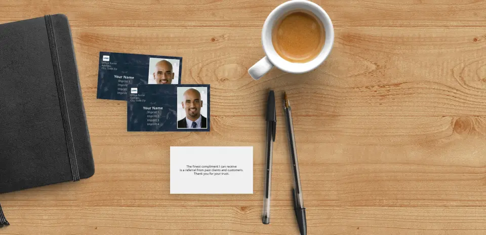 Paper Business Card Back View
