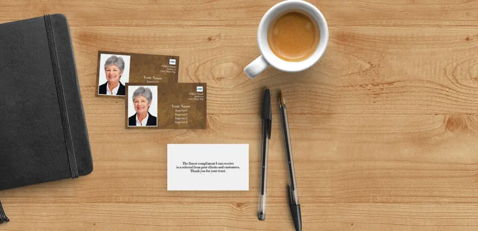 Paper Business Card Back View