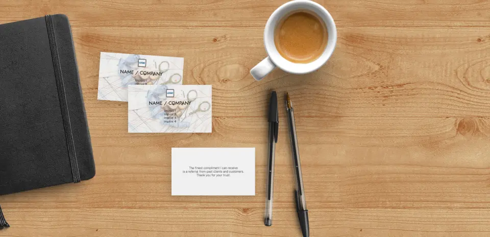 Paper Business Card Back View