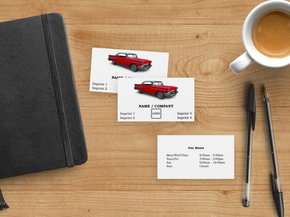 Paper Business Card Back View