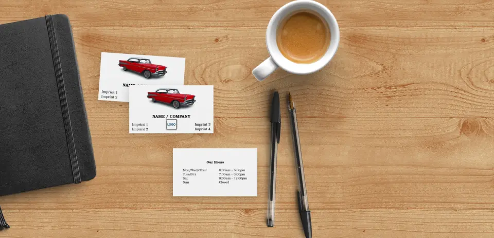 Paper Business Card Back View
