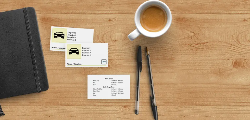 Paper Business Card Back View
