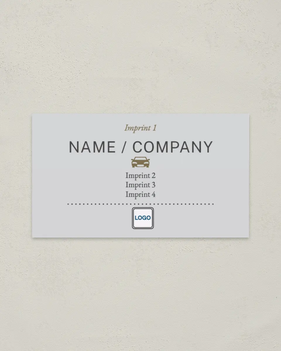 This is a 2" x 3½" Paper Business Card called Auto Repair printed in full color on Soft Touch paper