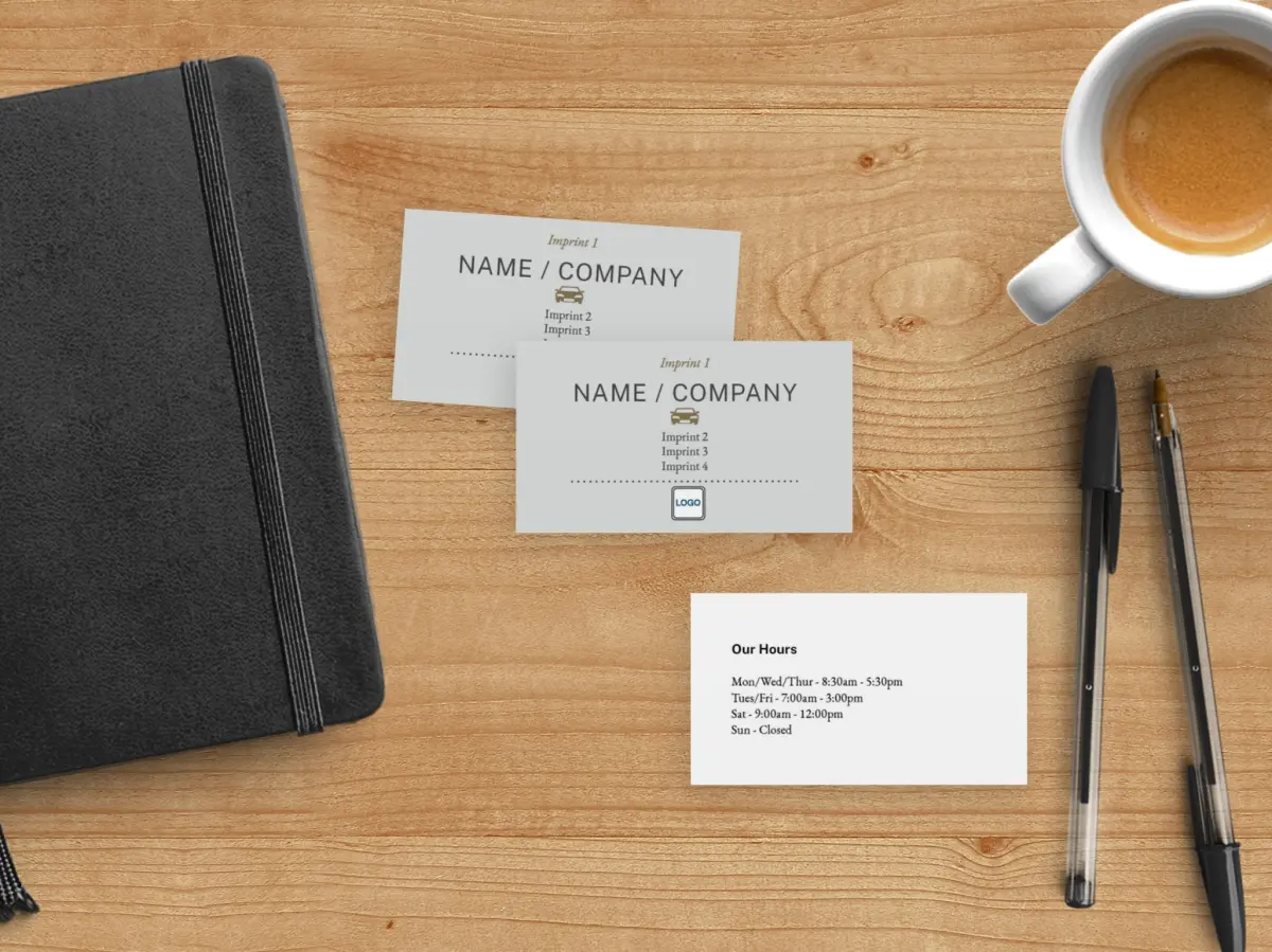 Paper Business Card Back View