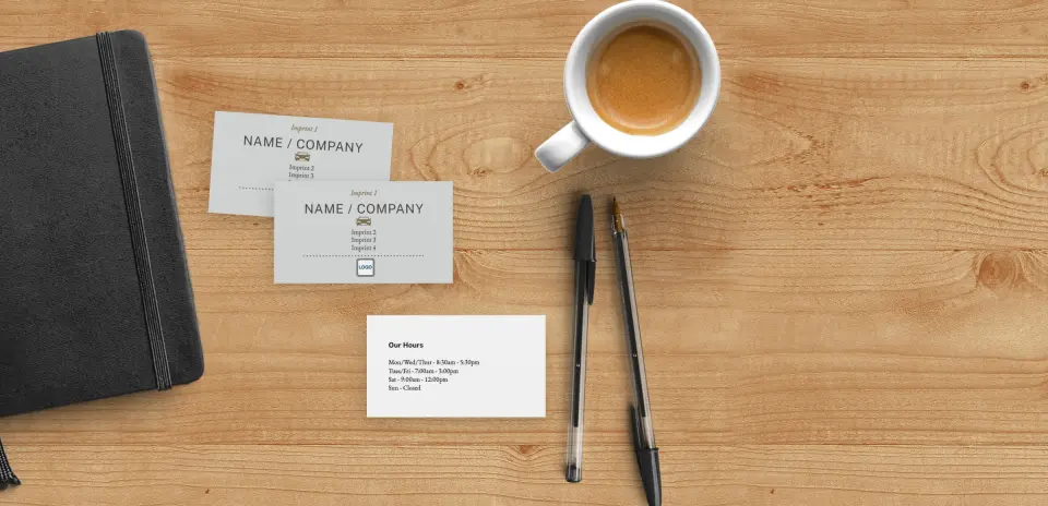 Paper Business Card Back View