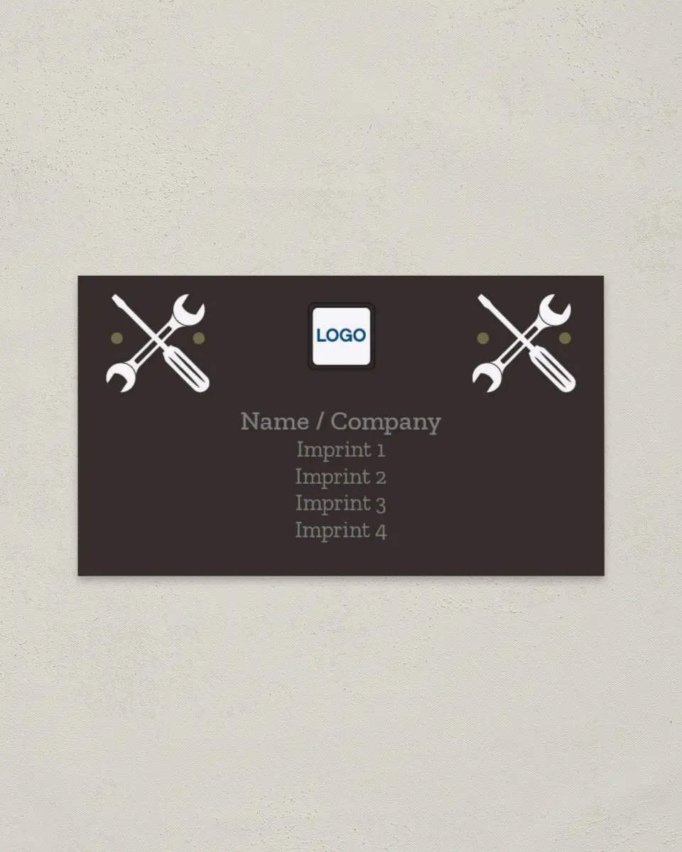 This is a 2" x 3½" Paper Business Card called General Contractor printed in full color on Soft Touch paper