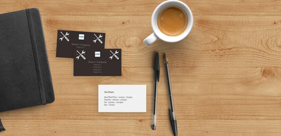 Paper Business Card Back View