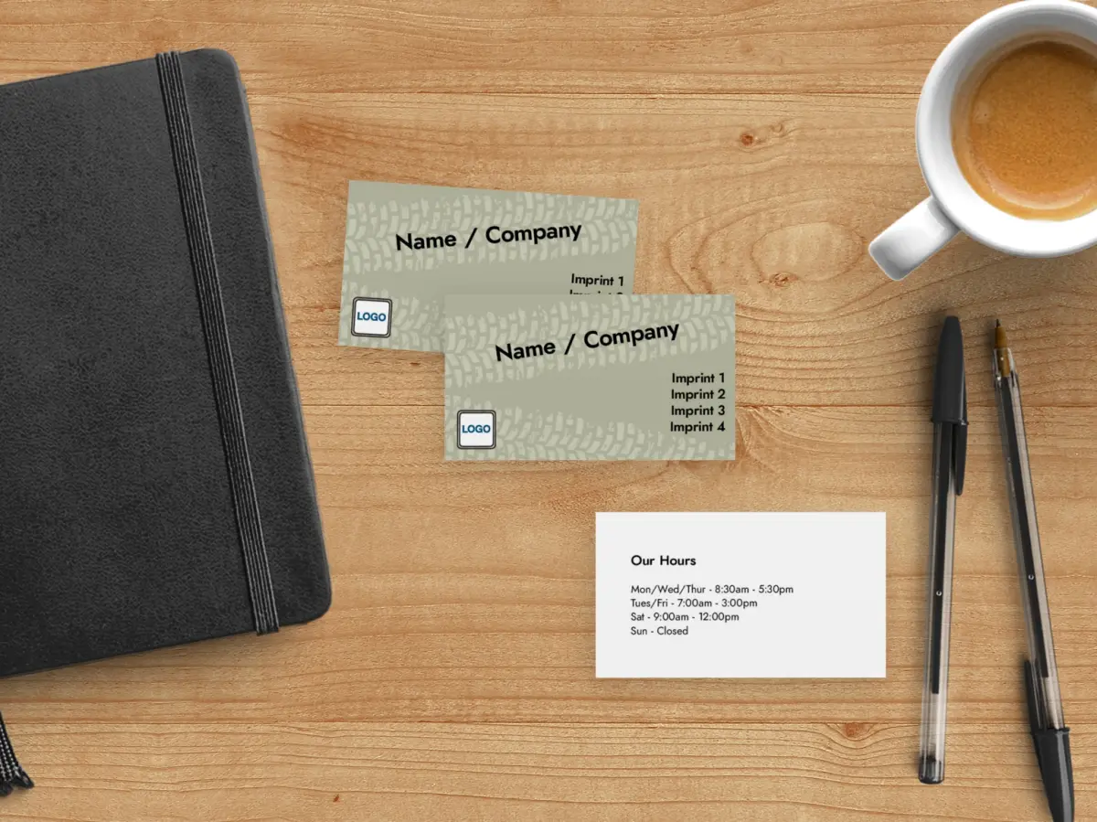 Paper Business Card Back View